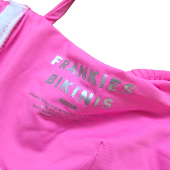 NWT Frankie's Bikinis Tolly Underwire Bikini Top in Pink Punch - M - Picture 6 of 8